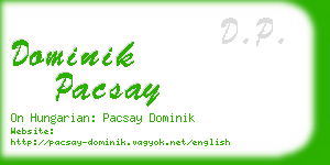 dominik pacsay business card